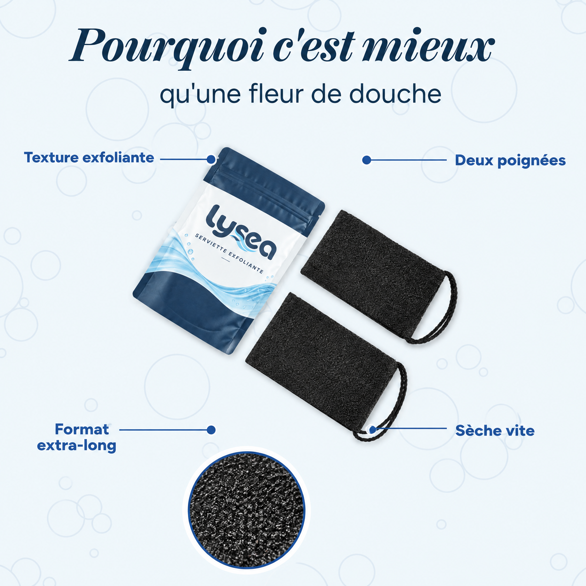 Pourquoi la serviette Lysea est mieux qu’une fleur de douche